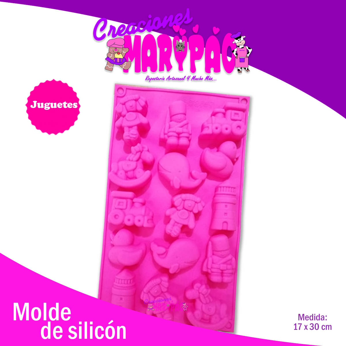 Molde De Silicón Juguetes De Bebé - Creaciones Marypao