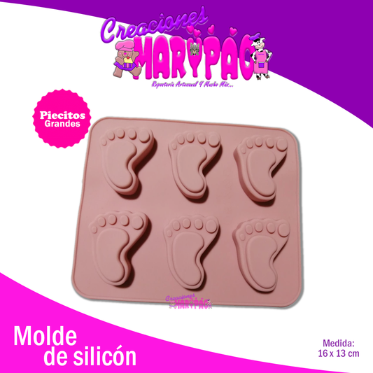 Molde de Silicón Piecitos M2 - Creaciones Marypao