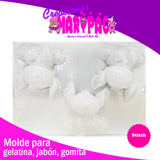 Molde Stitch Jabón Gelatina Resina Yeso - Creaciones Marypao