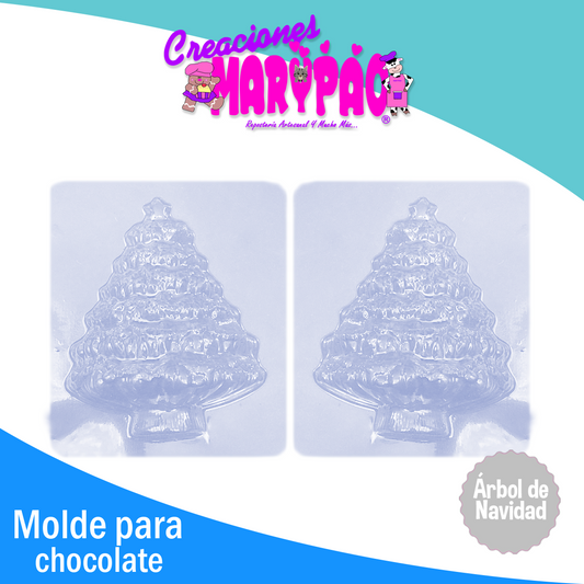 Molde Pino Hueco Navidad Chocolate 3D