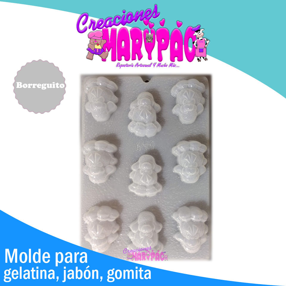 Molde Borreguito Borrego Navidad Gelatina Gomita Jabón - Creaciones Marypao