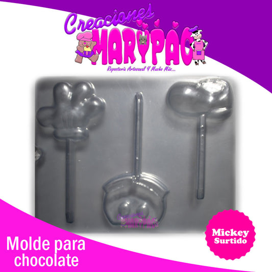 Molde Chocolate Mickey Surtido Moldes Personajes - Creaciones Marypao