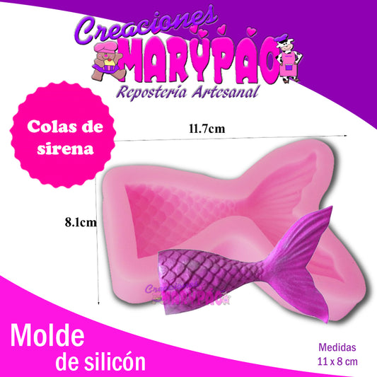 Molde de silicon Cola de Sirena Grande - Creaciones Marypao