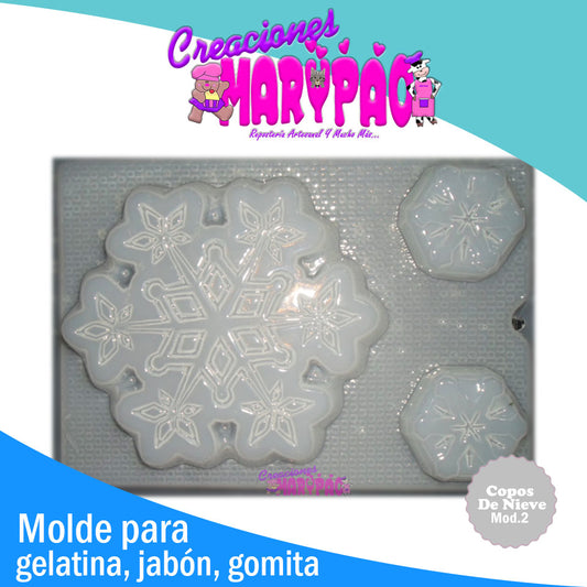 Molde Copo De Nieve Navidad Frozen Gelatinas - Creaciones Marypao