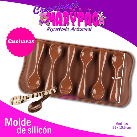 Molde De Silicón Cucharas - Creaciones Marypao