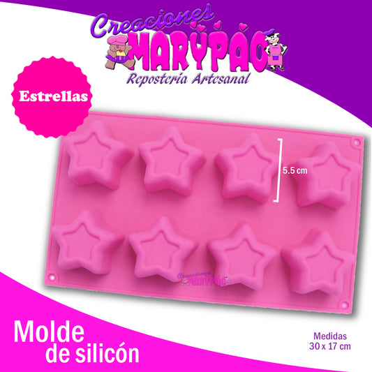 Molde De Silicón Estrellas - Creaciones Marypao