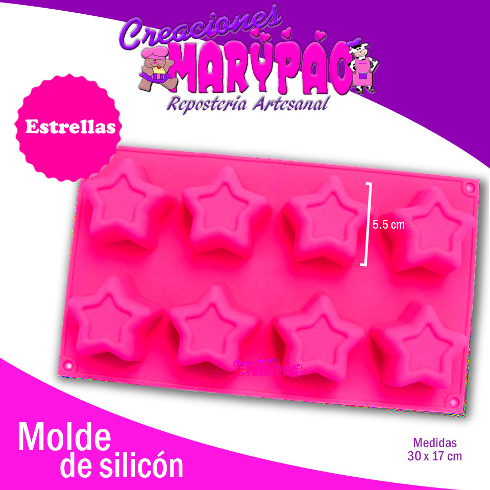 Molde De Silicón Estrellas - Creaciones Marypao