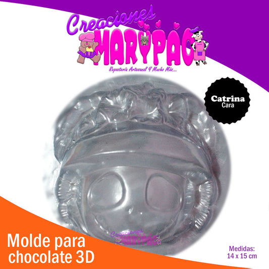 Molde Catrina Halloween Dia de Muertos Chocolate - Creaciones Marypao