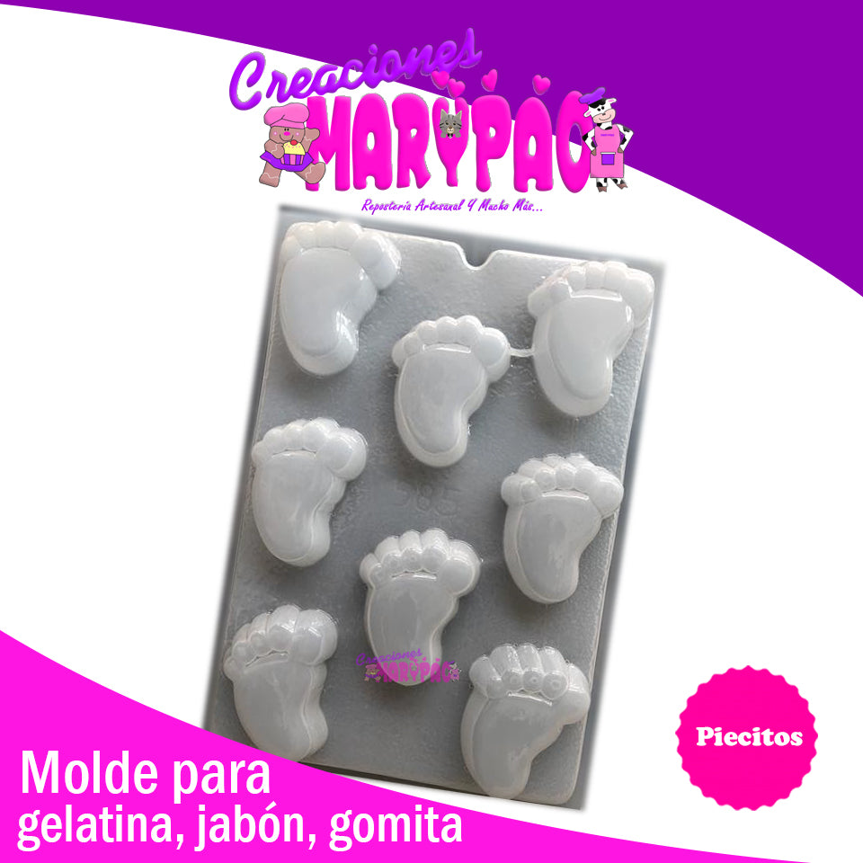 Molde Piecitos Baby Shower Para Jabón Gomita Gelatina - Creaciones Marypao