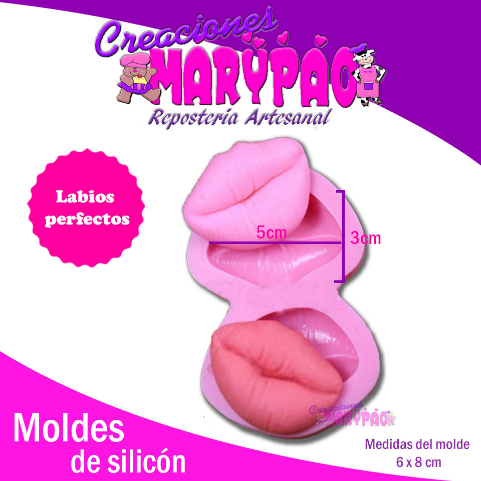 Molde Silicón Labios - Creaciones Marypao