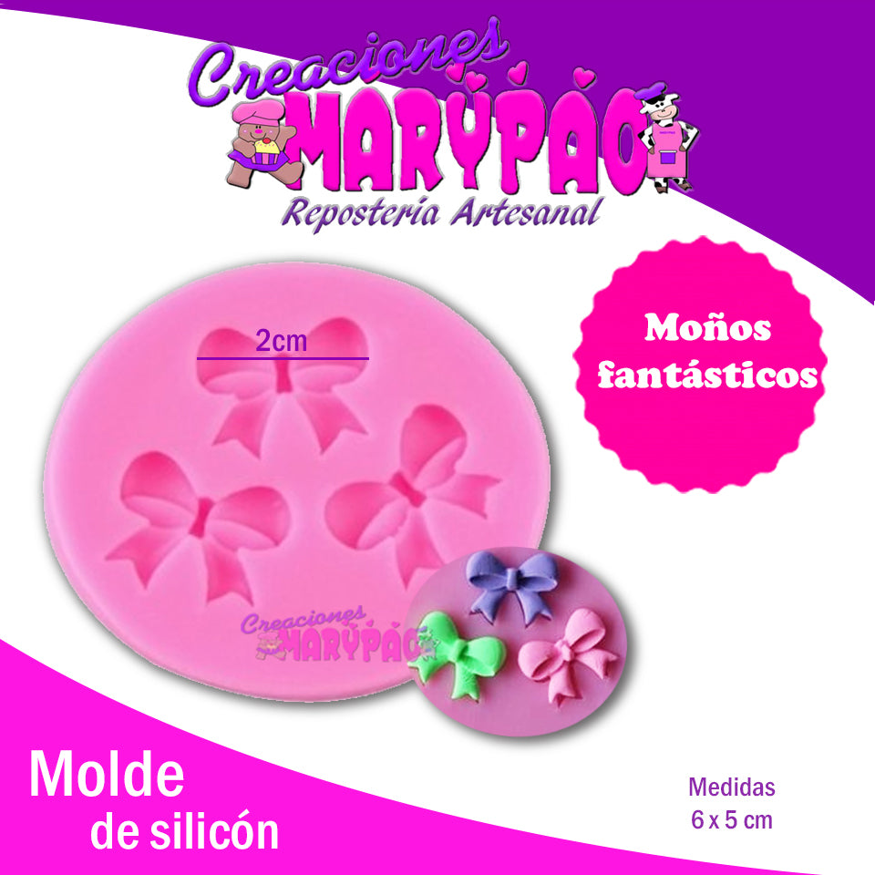 Molde Silicón Moños Chico - Creaciones Marypao