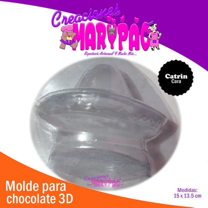 Molde Catrin Halloween Dia de Muertos Chocolate - Creaciones Marypao