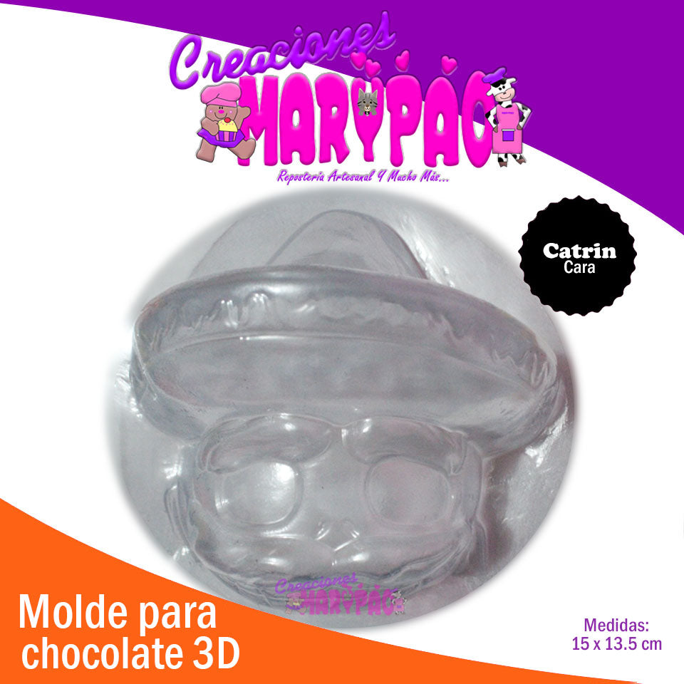 Molde Catrin Halloween Dia de Muertos Chocolate - Creaciones Marypao