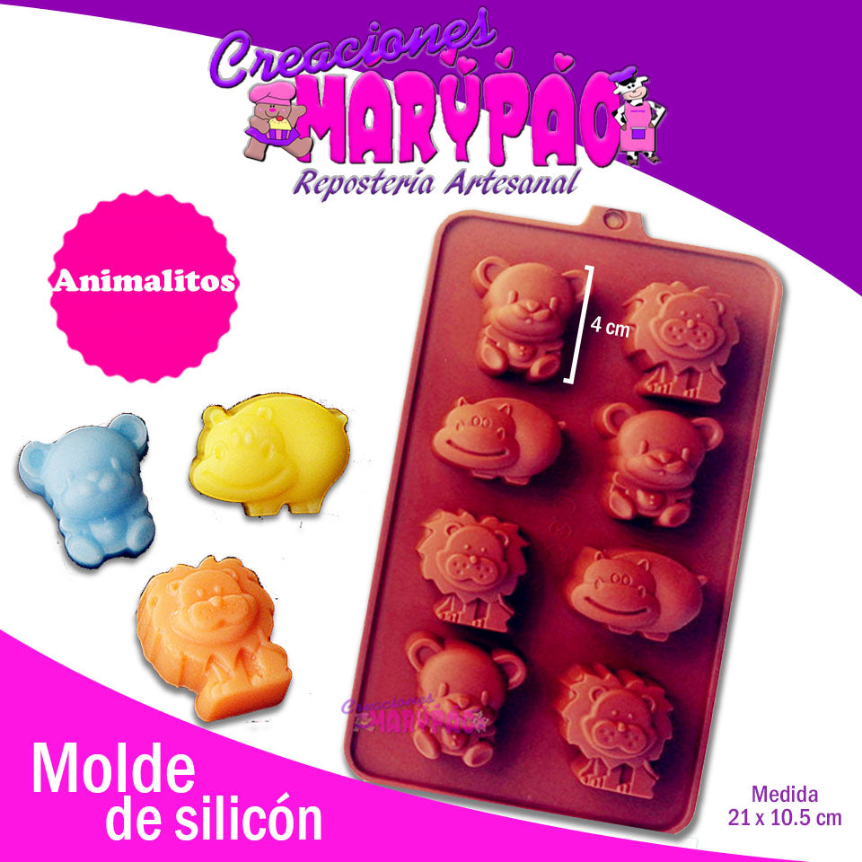 Molde De Silicón Animalitos - Creaciones Marypao