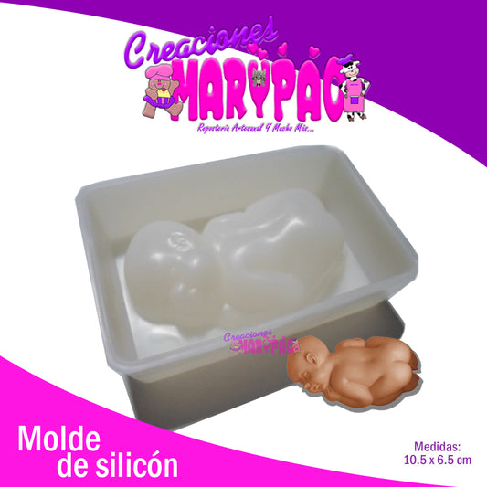 Molde De Silicón Bebé Acostado Mod.2 - Creaciones Marypao