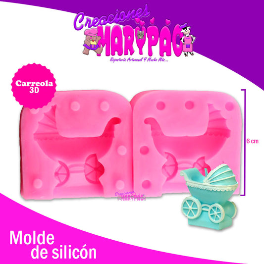 Molde De Silicón Carreola 3D - Creaciones Marypao