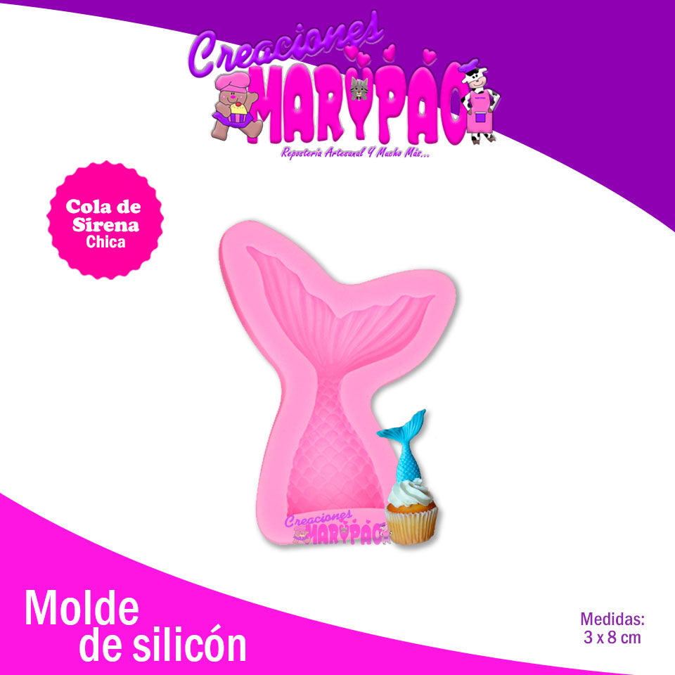 Molde de silicon Cola de Sirena Chica - Creaciones Marypao
