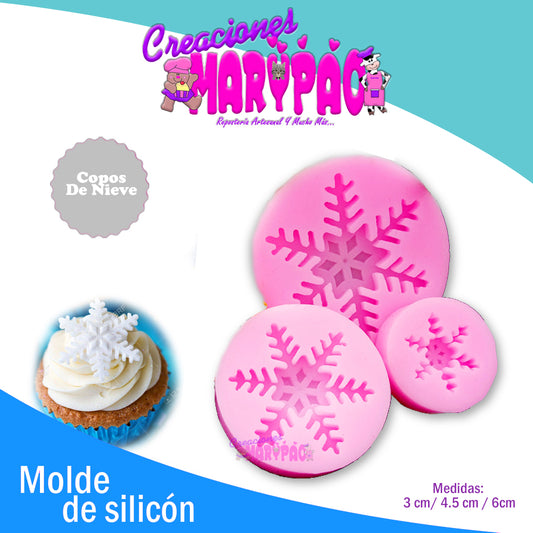 Moldes De Silicón Copos De Nieve Kit 3 Pzas - Creaciones Marypao