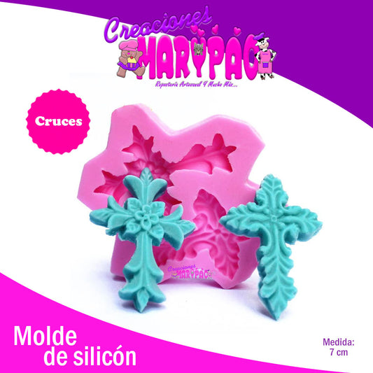 Molde De Silicón Cruces - Creaciones Marypao