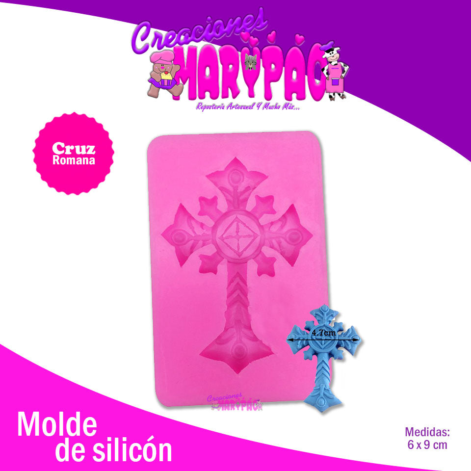 Molde De Silicón Cruz Romana - Creaciones Marypao