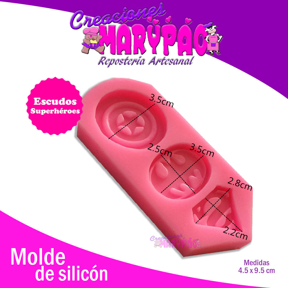 Molde Escudos Superhéroes - Creaciones Marypao