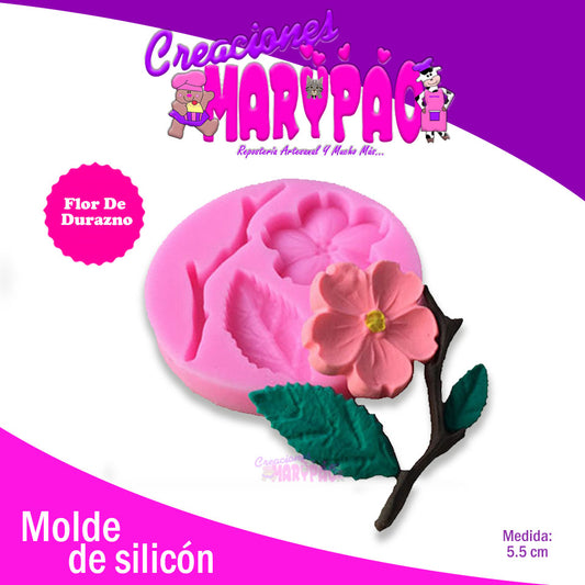 Molde Silicón Flor De Durazno - Creaciones Marypao