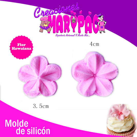 Molde Silicón  Flor Hawaiana Fondant - Creaciones Marypao