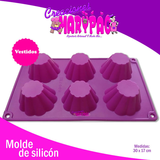 Molde De Silicón Vestidos Gelatina - Creaciones Marypao