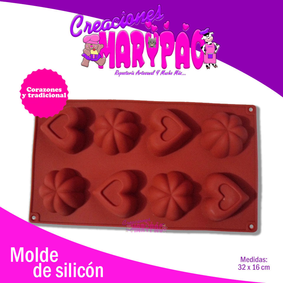 Molde De Silicón Rosca Corazón Gelatina Jabón - Creaciones Marypao