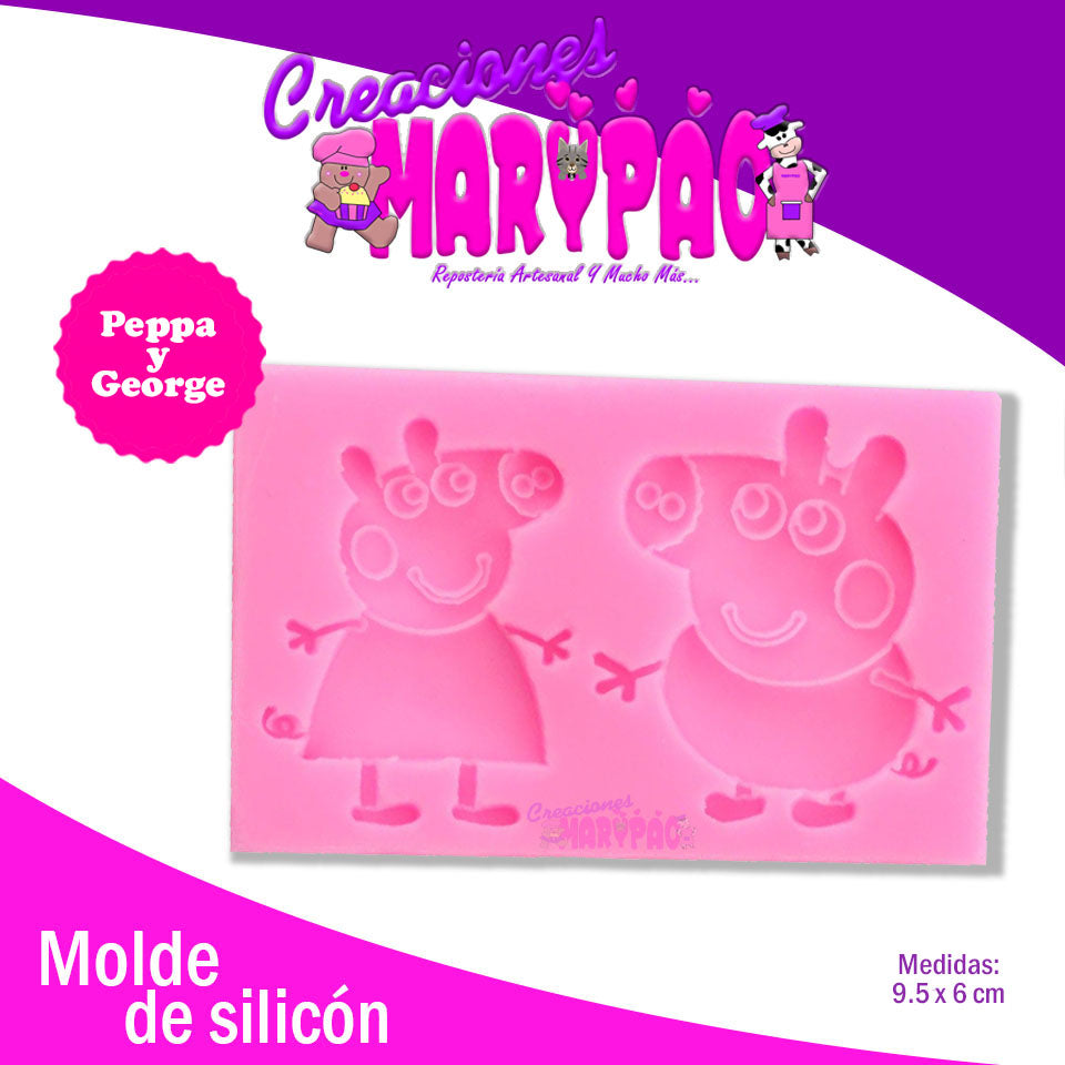 Molde De Silicón Cerdita Y Cerdito - Creaciones Marypao
