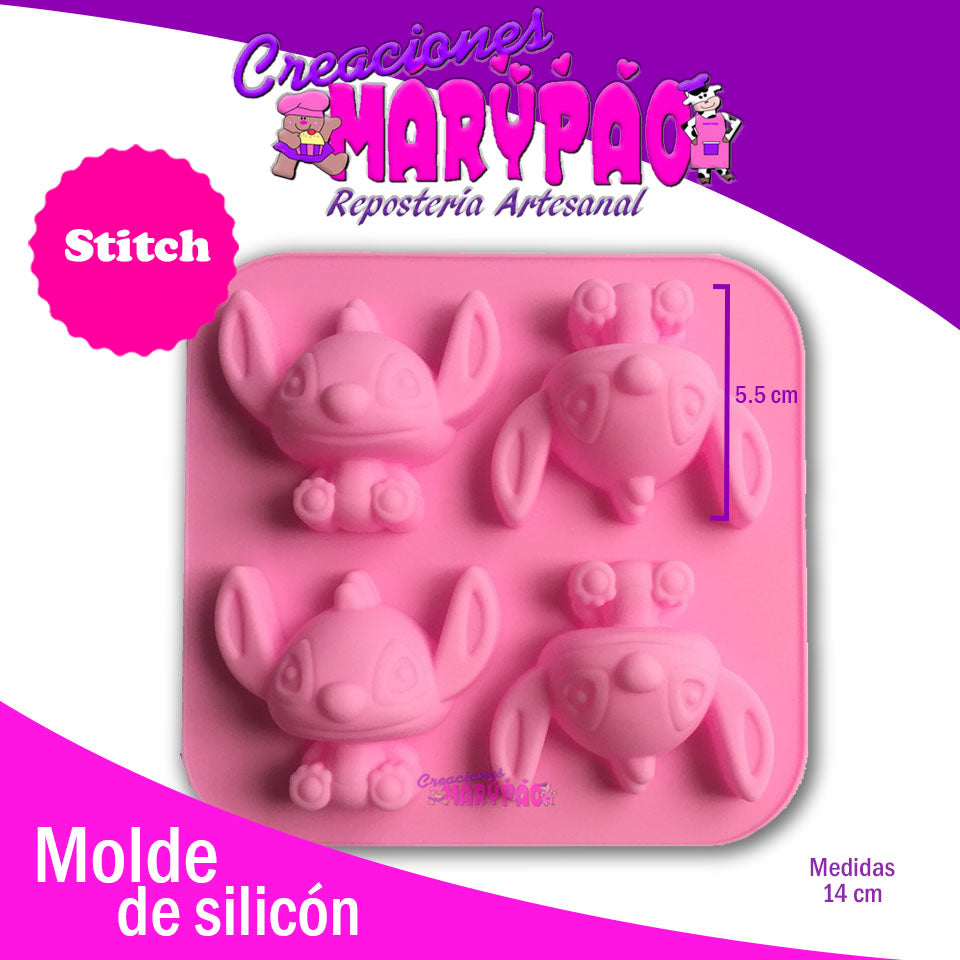 Molde De Silicón Stitch Personajes - Creaciones Marypao