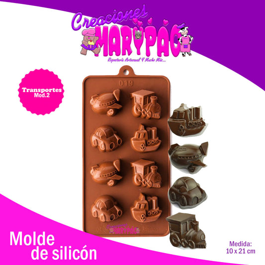 Molde De Silicón Transportes Barco Carro Avión - Creaciones Marypao