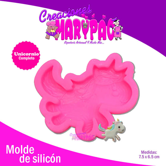 Molde De Silicón Unicornio Completo - Creaciones Marypao