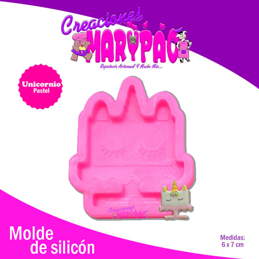 Molde De Silicón Pastel Unicornio - Creaciones Marypao