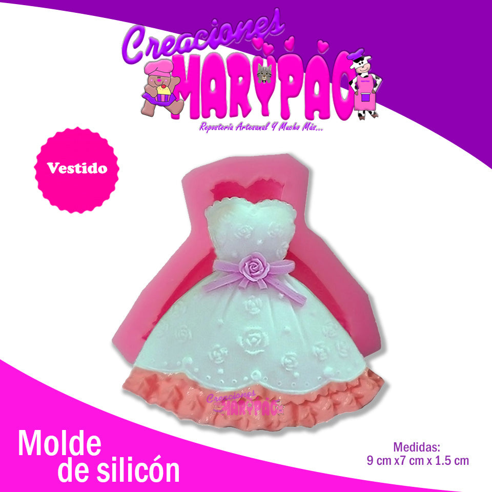 Molde De Silicón Vestido - Creaciones Marypao