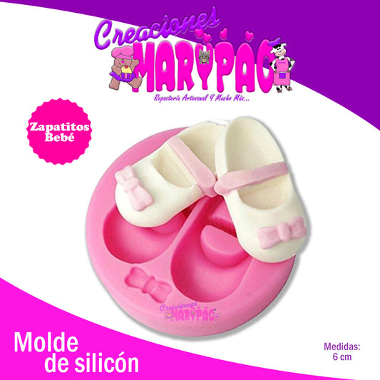 Molde De Silicon Zapatos Bebe Fondant Pasta Yeso Resina - Creaciones Marypao