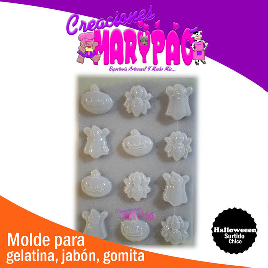 Molde Surtido Halloween Chico Jabón Chocolate Gomita Gelatina - Creaciones Marypao