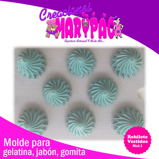 Molde Vestidos Princesas Rehilete Gelatina Mod1 Chico - Creaciones Marypao