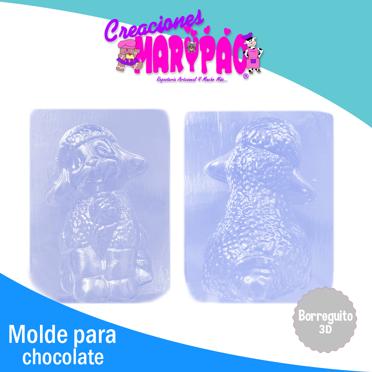 Molde Borreguito Hueco Navidad Chocolate 3D