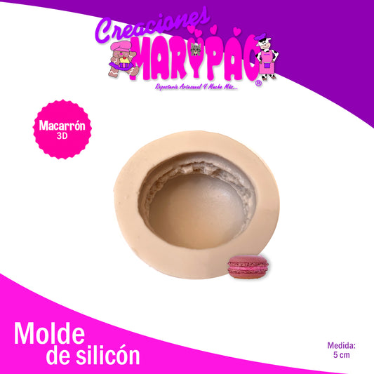 Molde De Silicon Macarron M2 Individual Fondant Jabon Resina