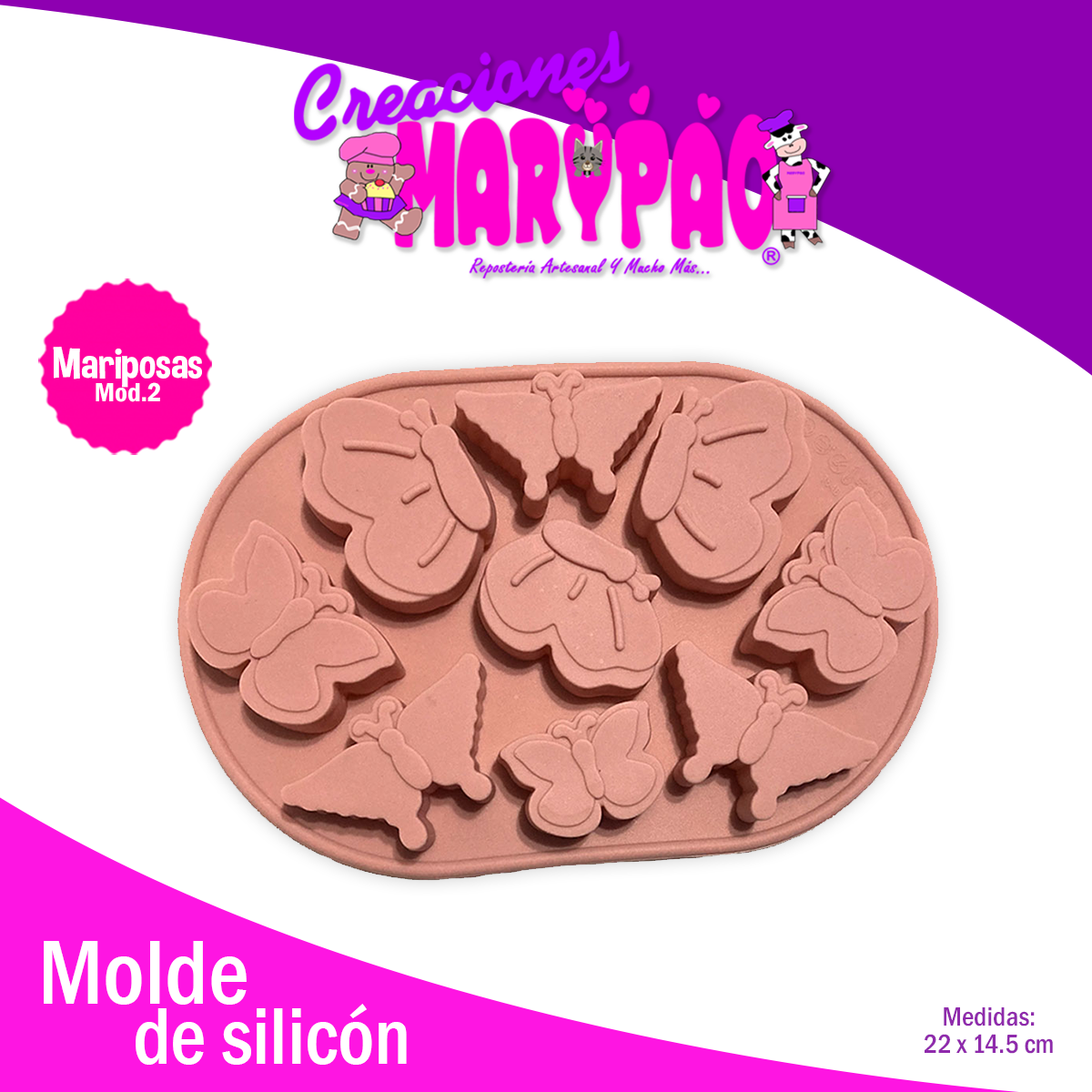 Molde De Silicón Mariposas Mod.2