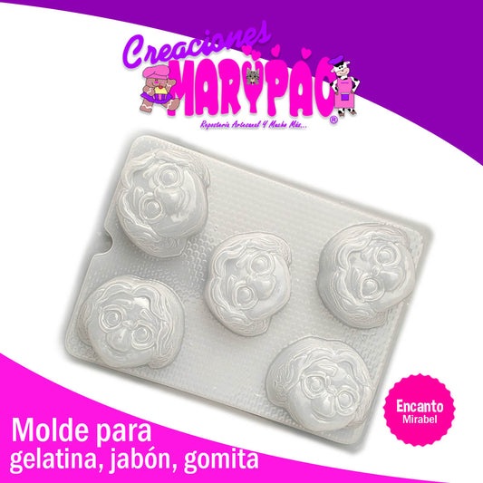 Molde Mirabel Encanto Cara Gelatina Jabón Resina