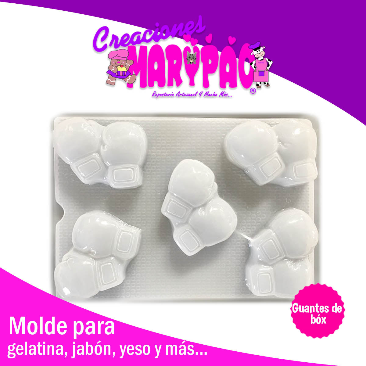 Molde Guantes De Box Para Jabón Gomita Gelatina