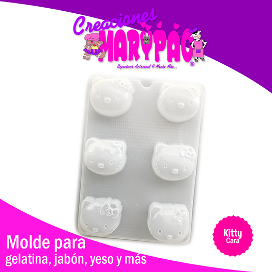 Molde Kitty Cara Para Jabon Gelatina Gomita