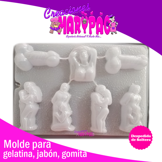 Molde Despedida de Soltera Kamasutra Gelatina Jabón - Creaciones Marypao