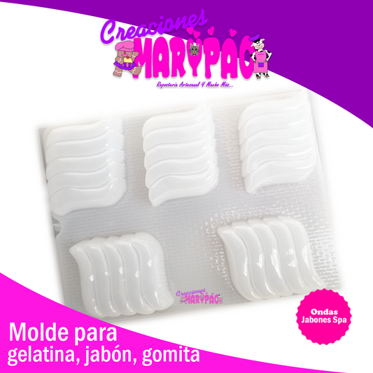 Molde Para Jabones Terapéuticos Ondas Masajes Spa - Creaciones Marypao