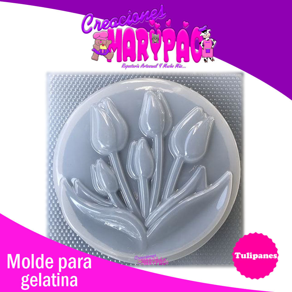 Molde Para Gelatina Tulipanes Dia De Las Madres 10 De Mayo - Creaciones Marypao