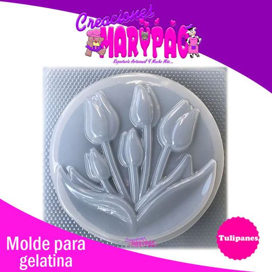 Molde Para Gelatina Tulipanes Dia De Las Madres 10 De Mayo - Creaciones Marypao