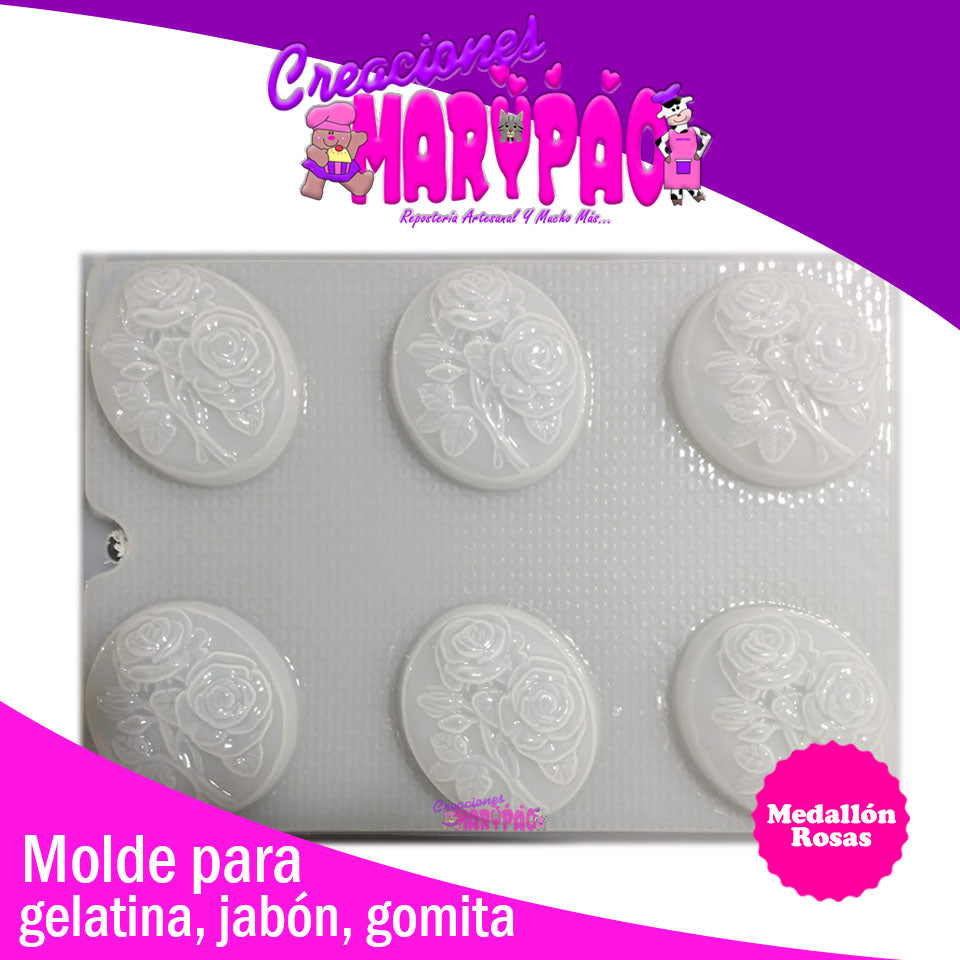 Molde Para Jabón Día De Madres Rosas Medallon 10 De Mayo - Creaciones Marypao