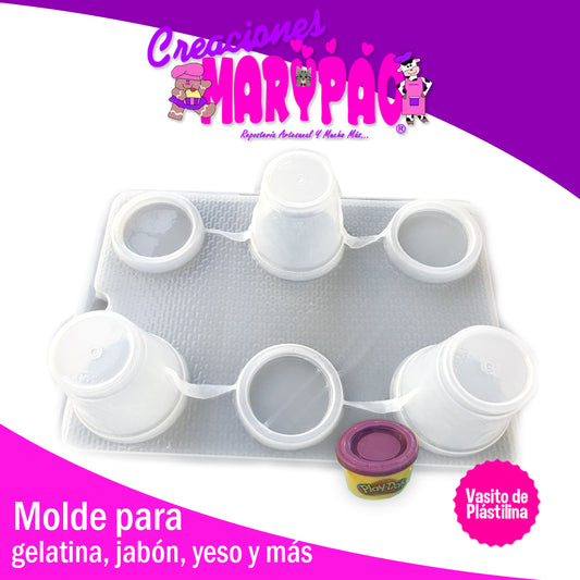 Molde Vaso Plastilina Play Doh Gelatinas Figuras De Yeso Jabones